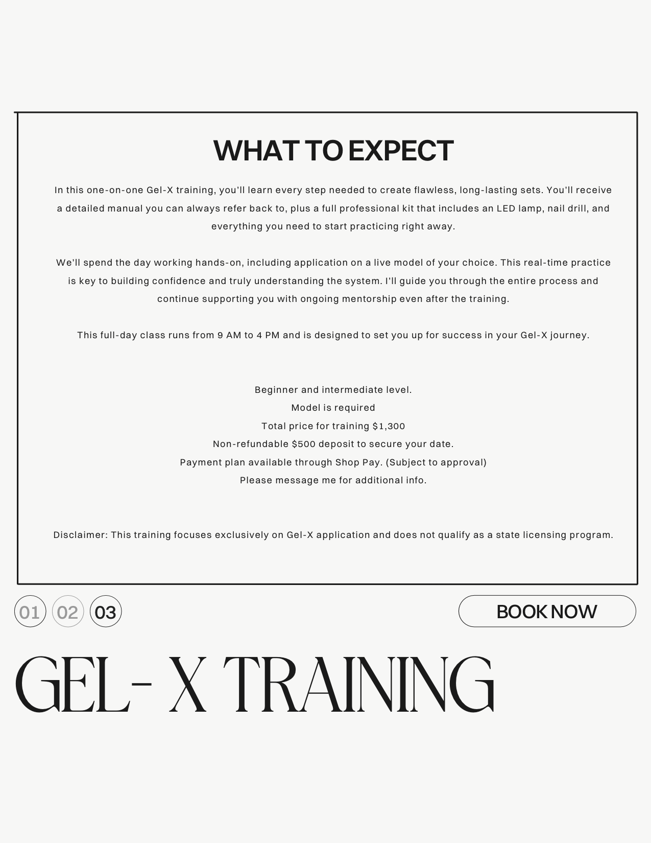 In-Person Gel-x Training