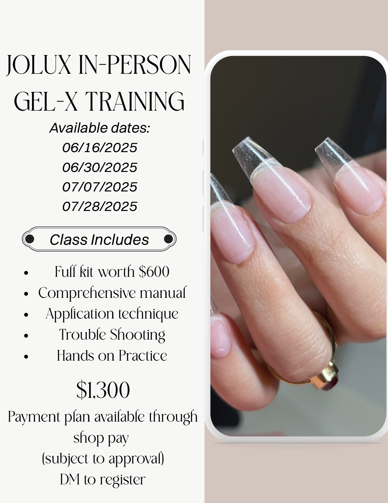 In-Person Gel-x Training