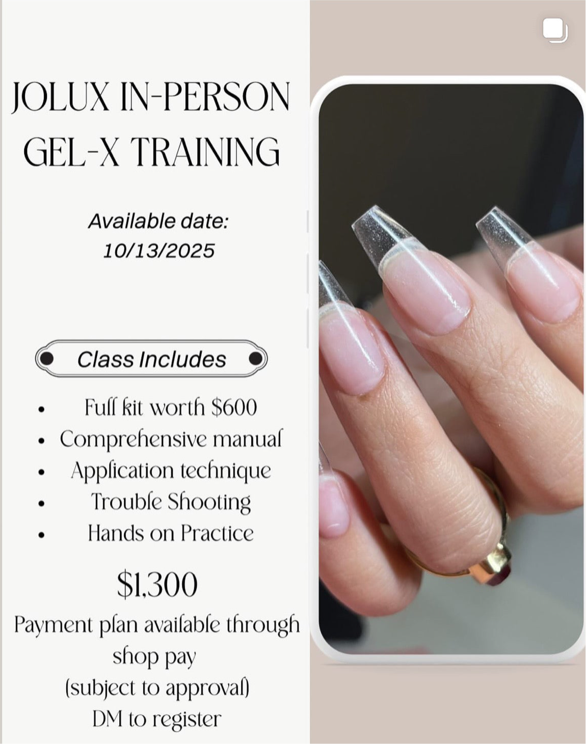 In-Person Gel-x Training